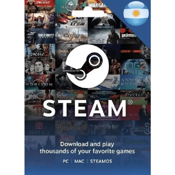 Compra tarjetas de regalo Steam Argentina al mejor precio